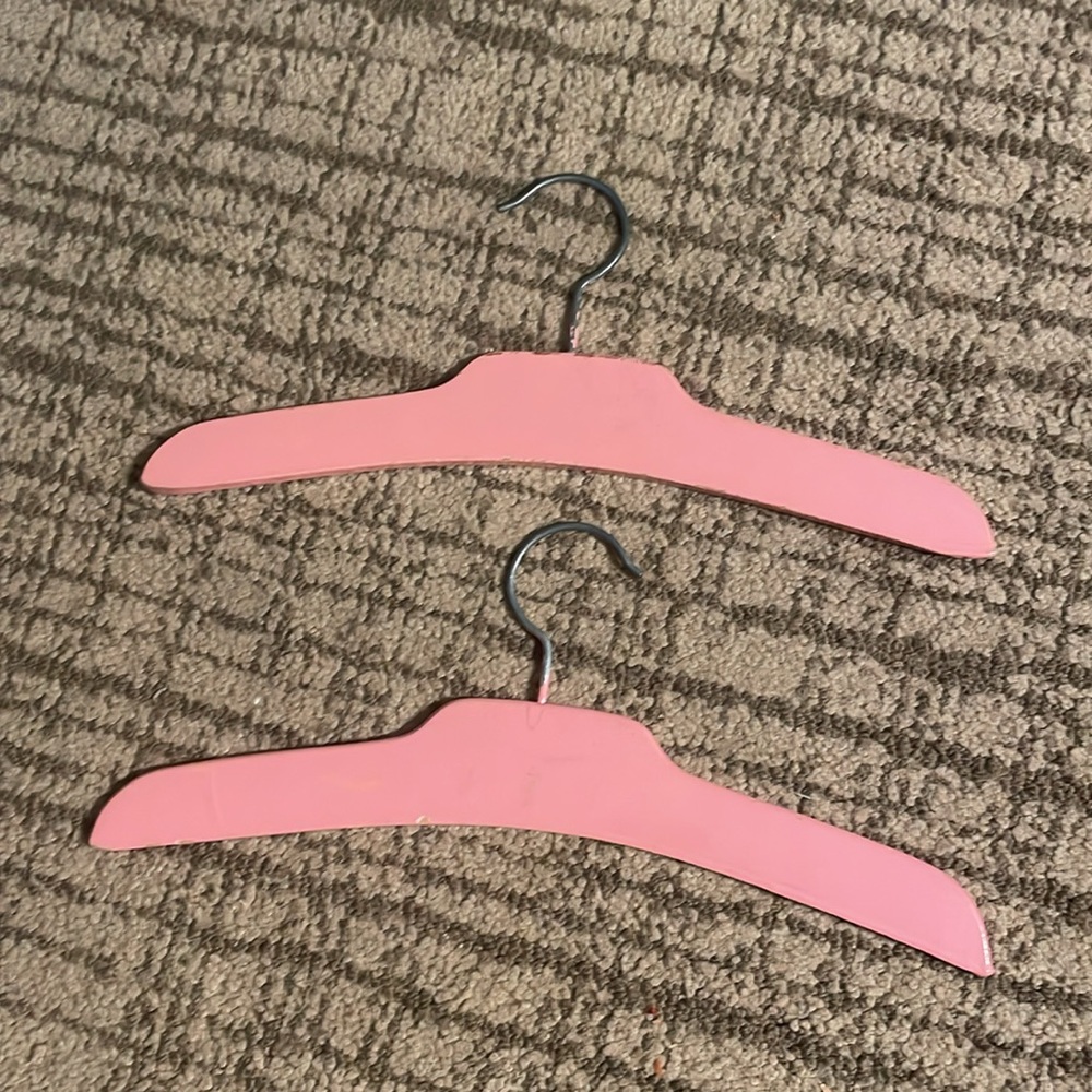 Vintage Children’s Clothes Hangers Pink w blue birds approx 12” - Picture 4 of 5
